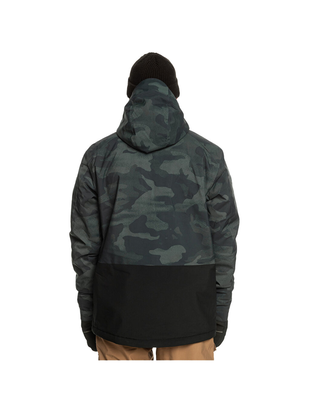 Haki Mission Printed Block Erkek Yeşil Snowboard Ceketi Kayak Montu-8