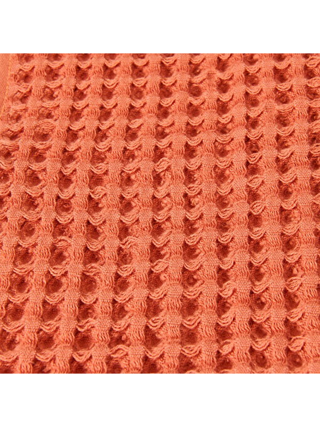Kahverengi Soft Waffle Mutfak Havlusu - Kiremit - 30x45 cm-2