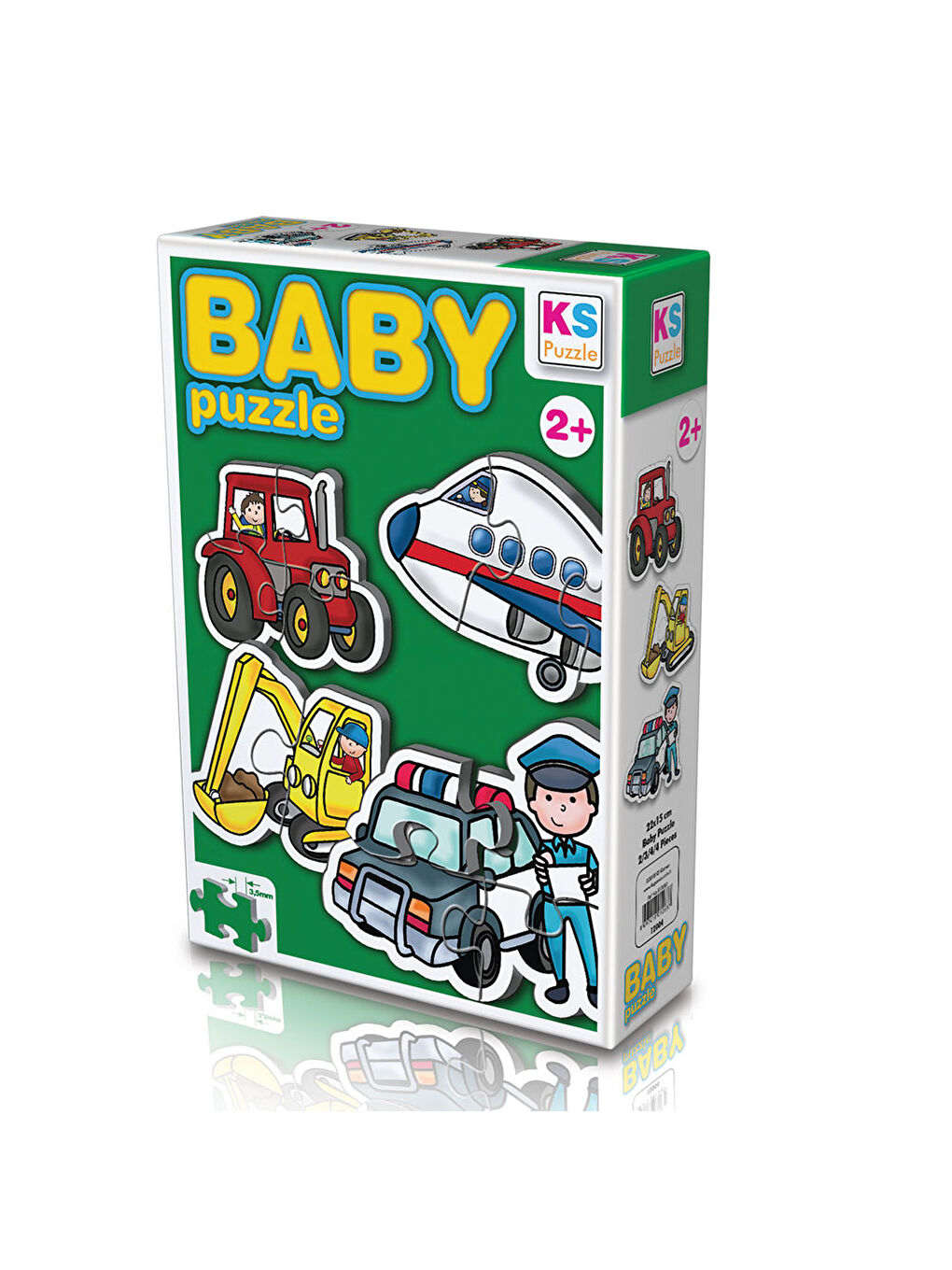 KS GAMES Renksiz Baby Puzzle Baby Puzzle Meslekler Ve Taşıtlar 12004