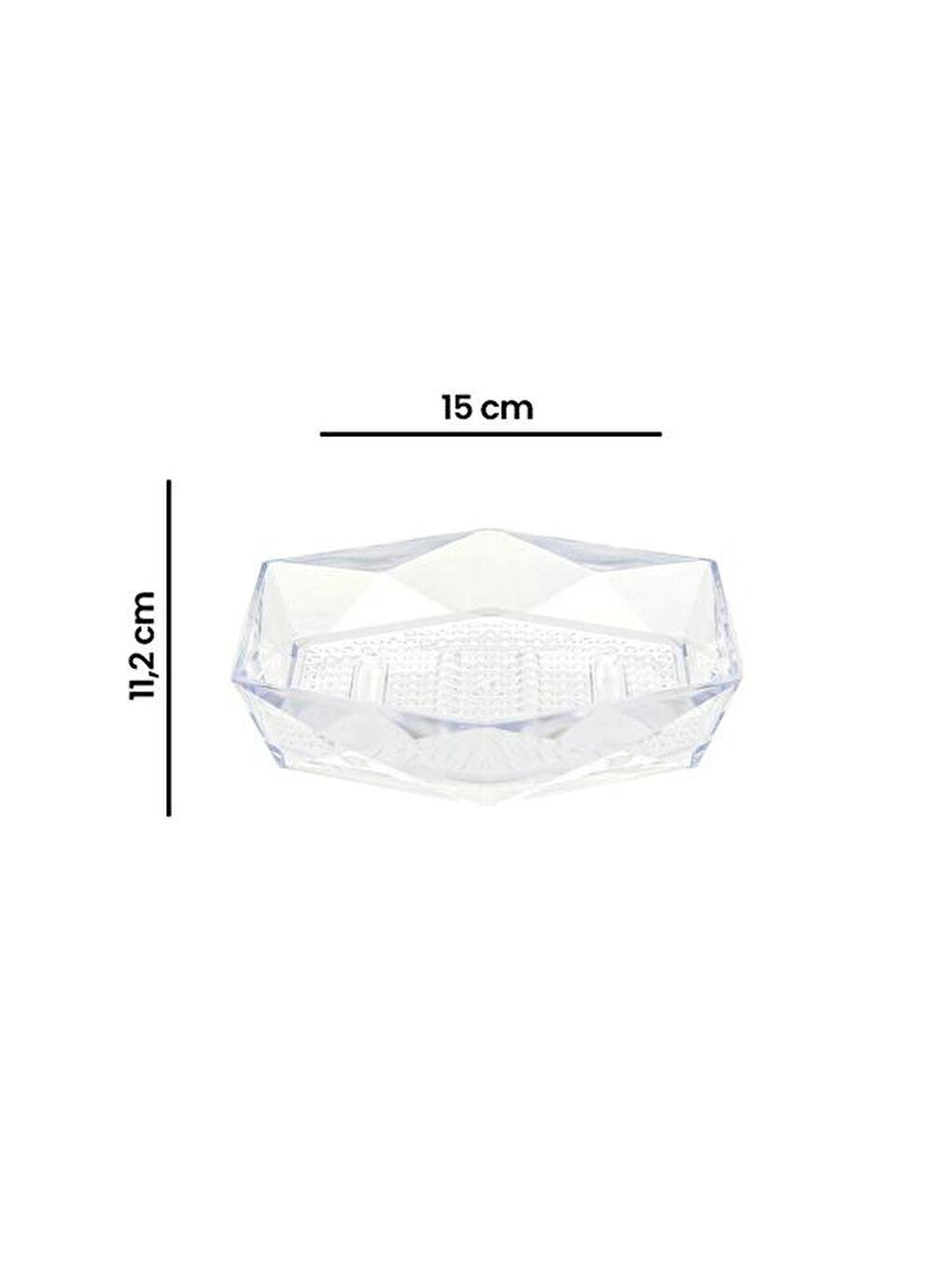 Beyaz Prizma Katı Sabunluk-3