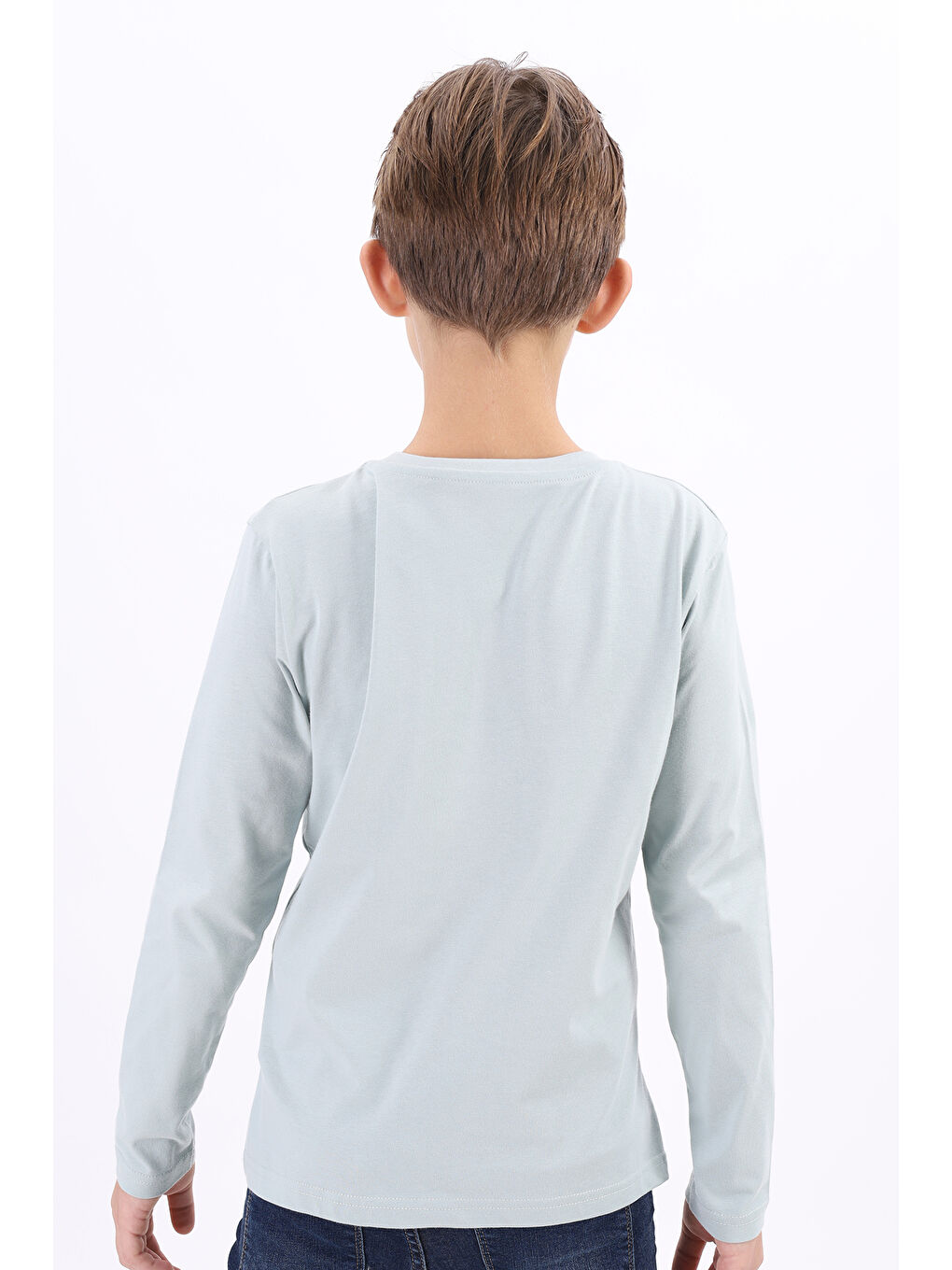 Gri Erkek Çocuk Baskılı Tişört-2