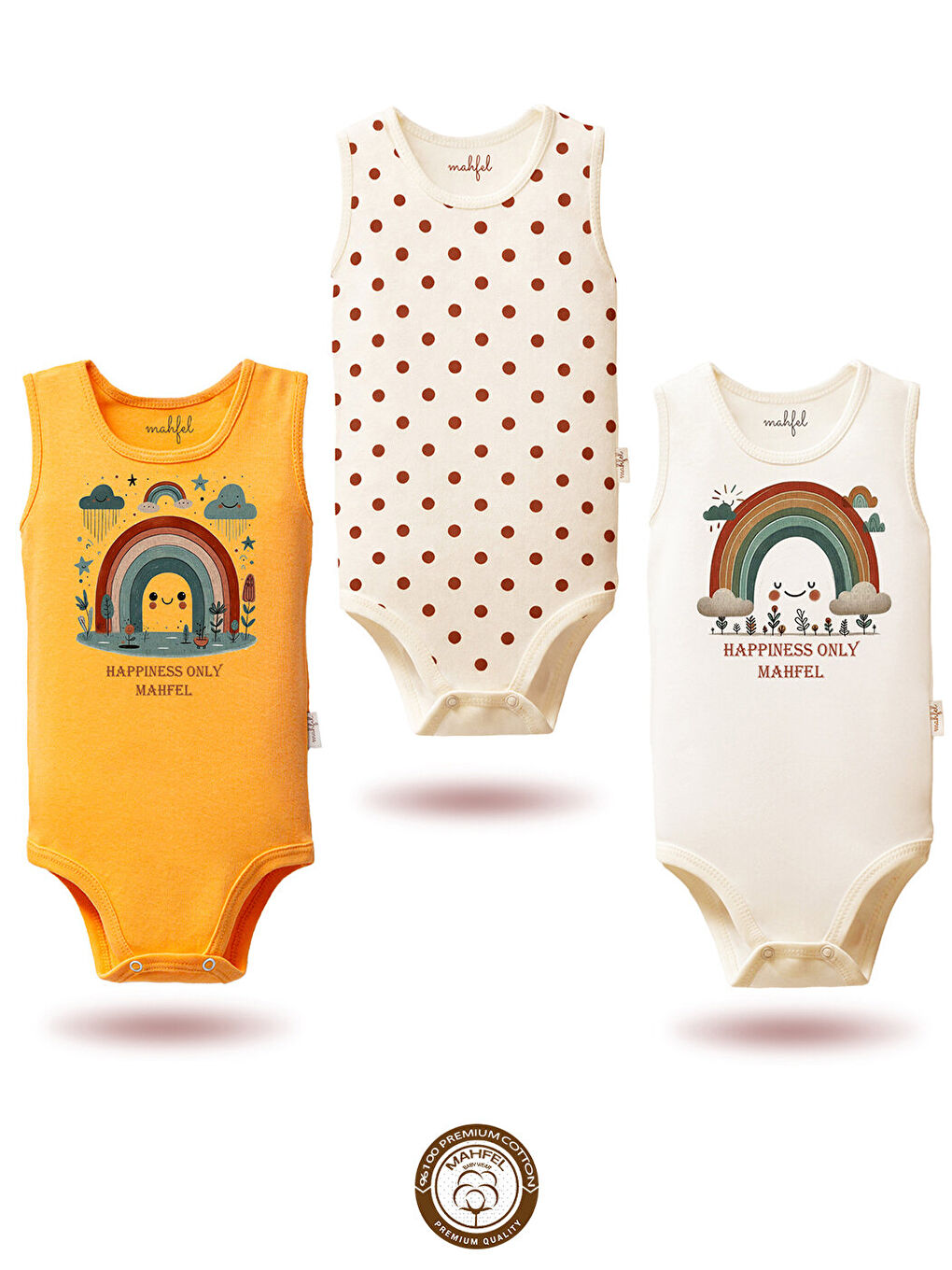 Kırmızı 3'Lü Kız %100 Pamuklu Atlet Çıtçıtlı Bebek Body Zıbın 808-815