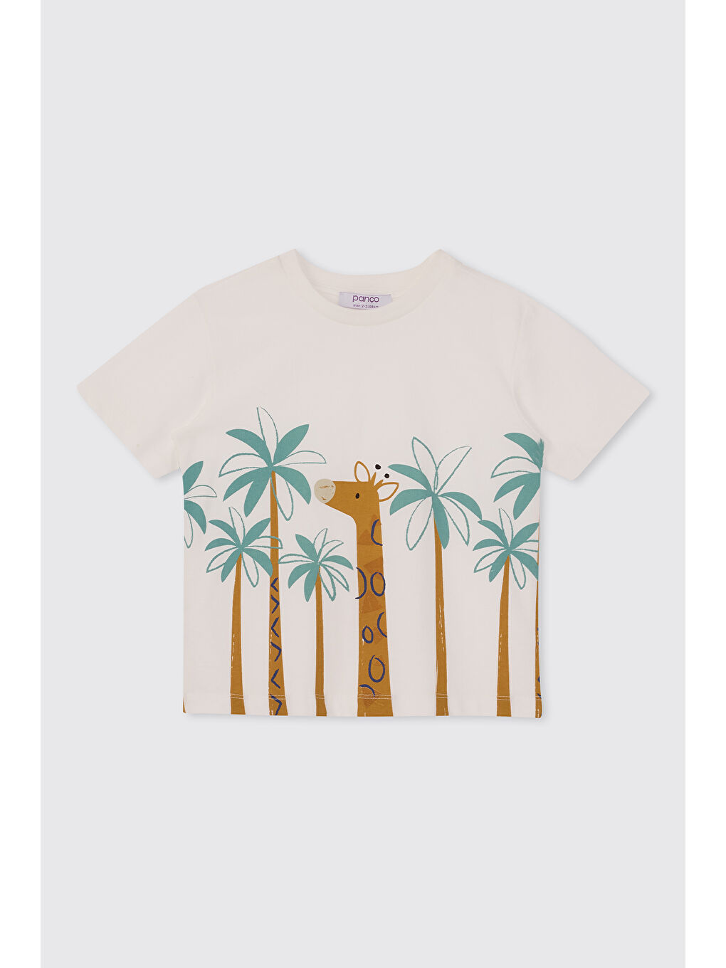 Erkek Bebek Baskılı Ekru Tişört