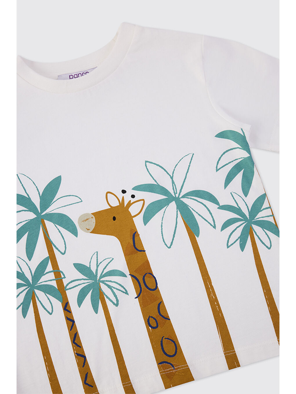 Erkek Bebek Baskılı Ekru Tişört-2