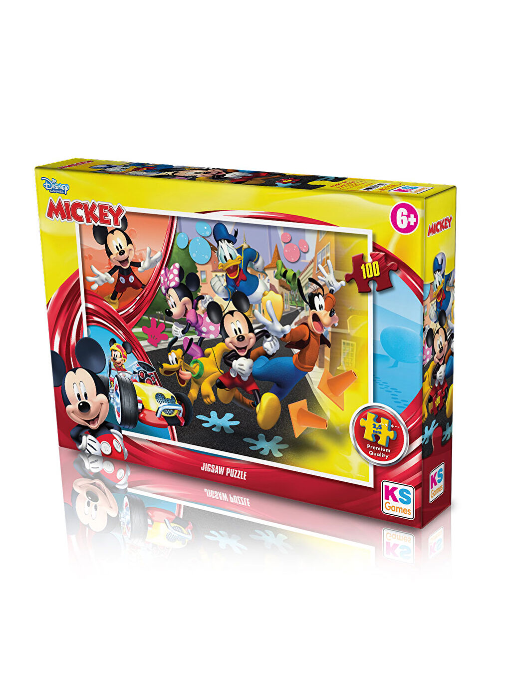 KS GAMES Renksiz Mickey Mause Puzzle 100 Parça Mch714