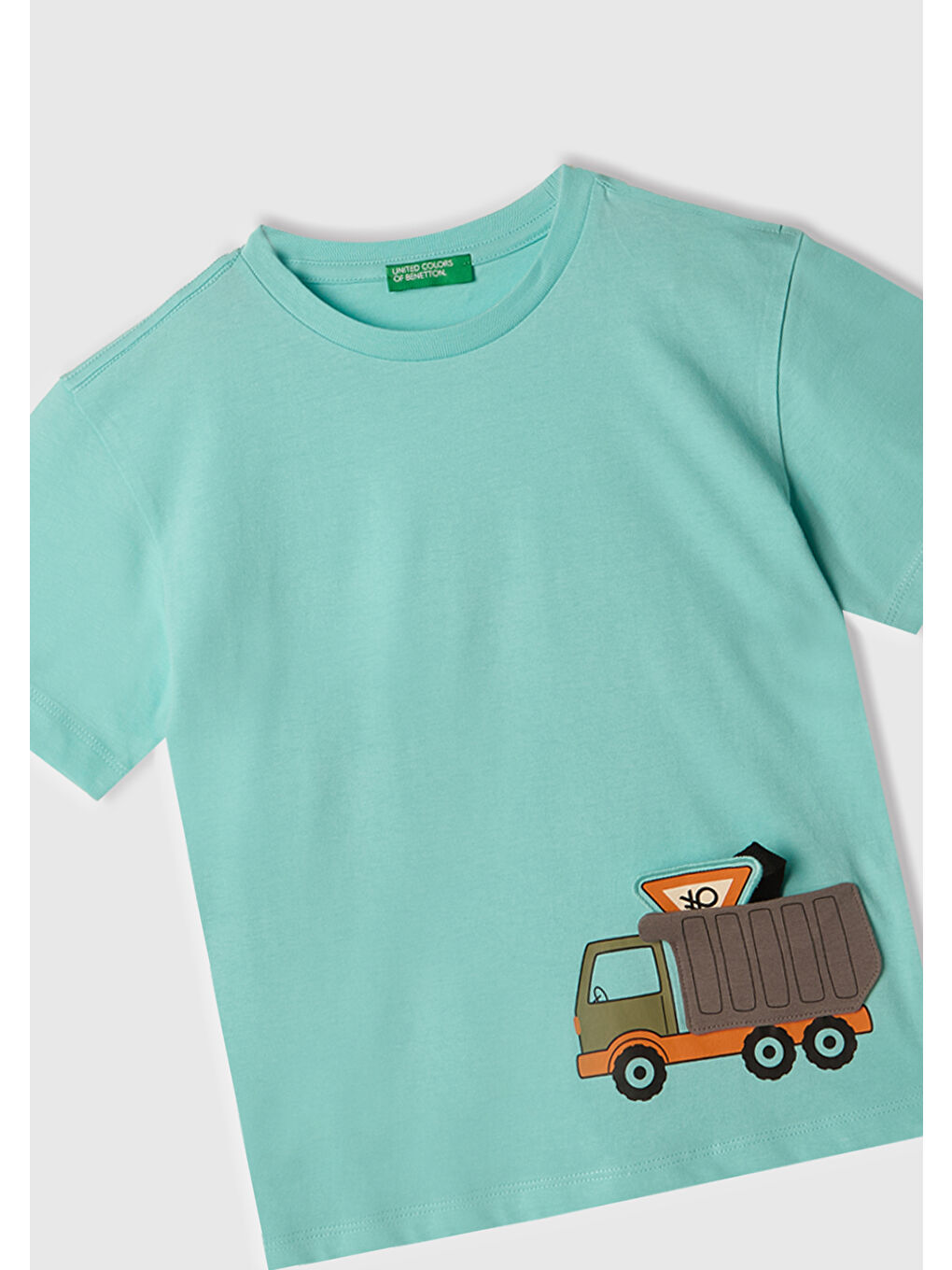 Turkuaz Erkek Çocuk Su Yeşili 3D Baskılı T-Shirt-1