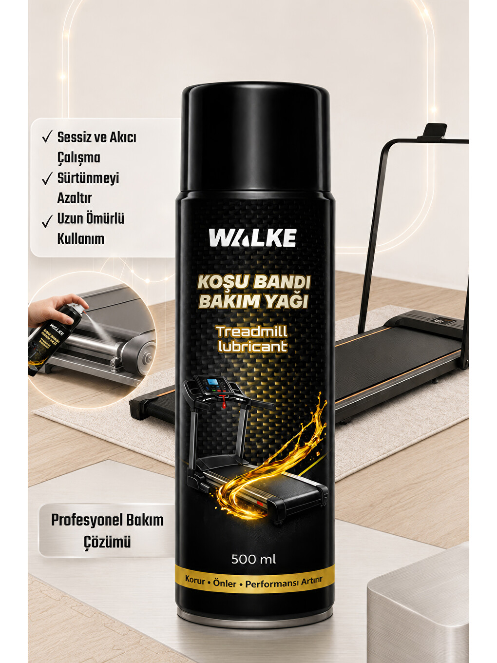 Renksiz Koşu Bandı Yağı Spreyi Silikon Sprey 500 ml Tekli-3