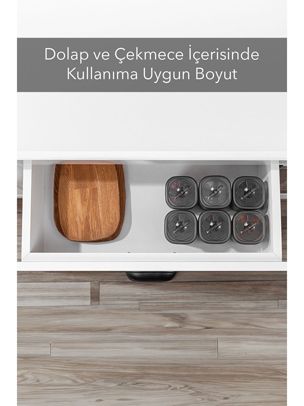 6'lı Etiketli ve Kilitlenebilir Hava Almaz Kapaklı Baharatlık Seti Baharatlık Saklama Kabı Gri-3