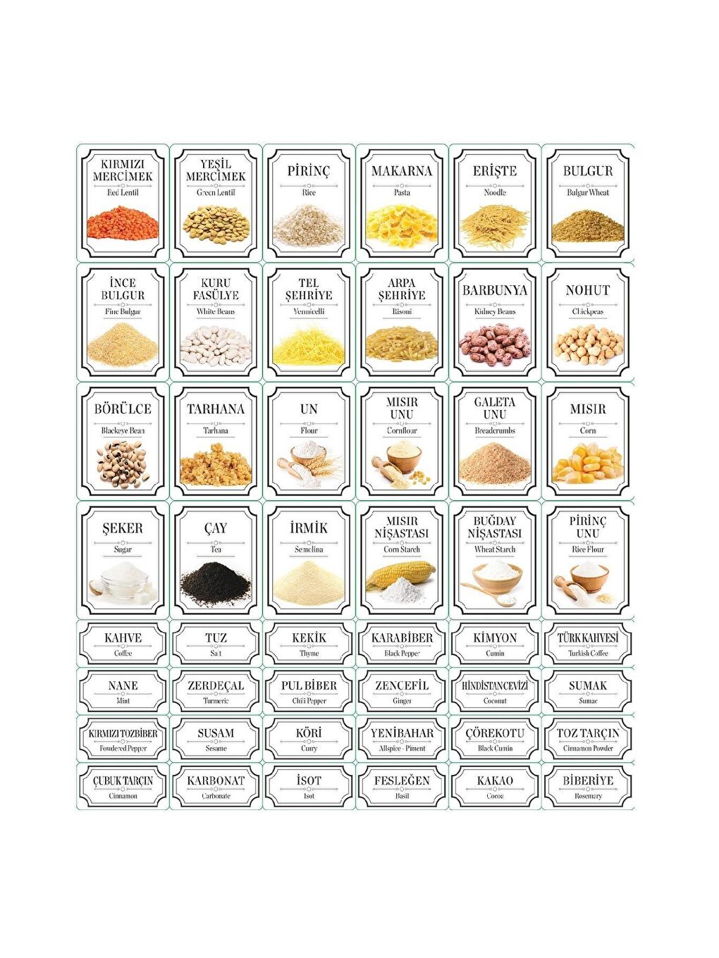 Antrasit 18'li Pino Baharatlık Erzak Saklama Kabı Kapaklı Kare Baharat Takımı 6x 0 50 lt1 10 lt1 70 lt-2