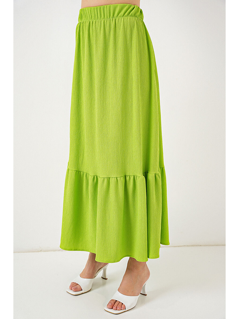 1886 Uzun Örme Etek - E.Yeşil-1