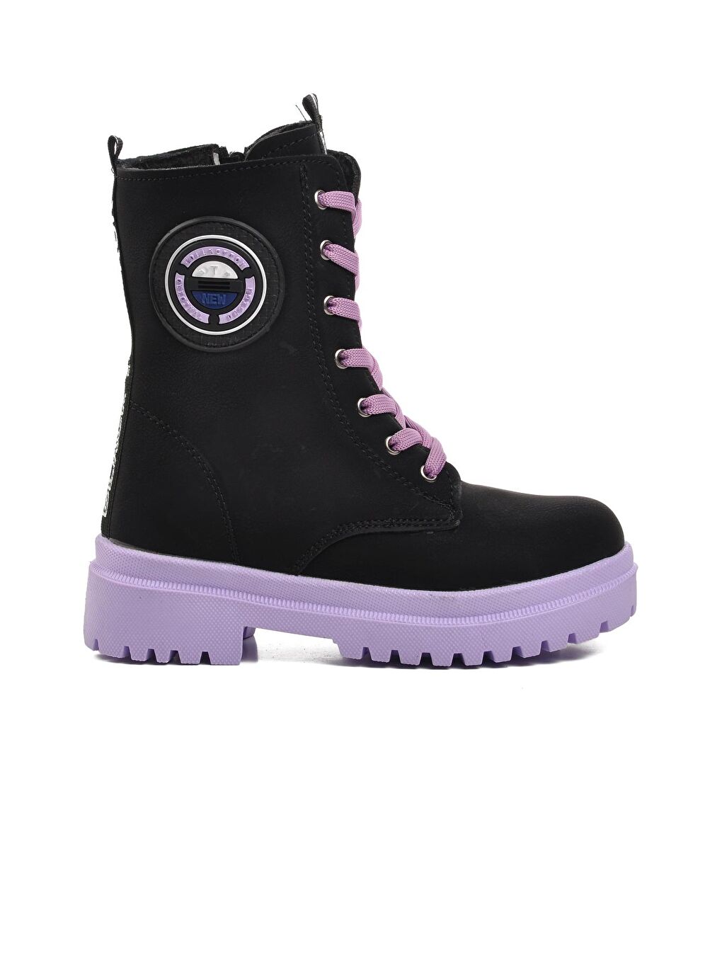 Peris-F Siyah-Lila İçi Kürklü Kız Çocuk Bot