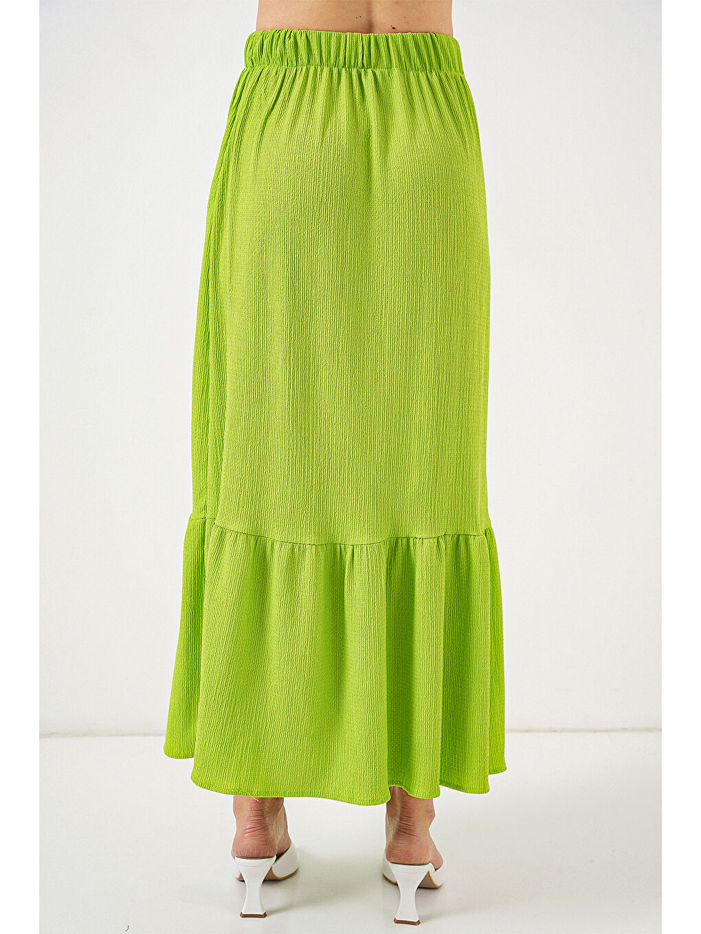 1886 Uzun Örme Etek - E.Yeşil-6