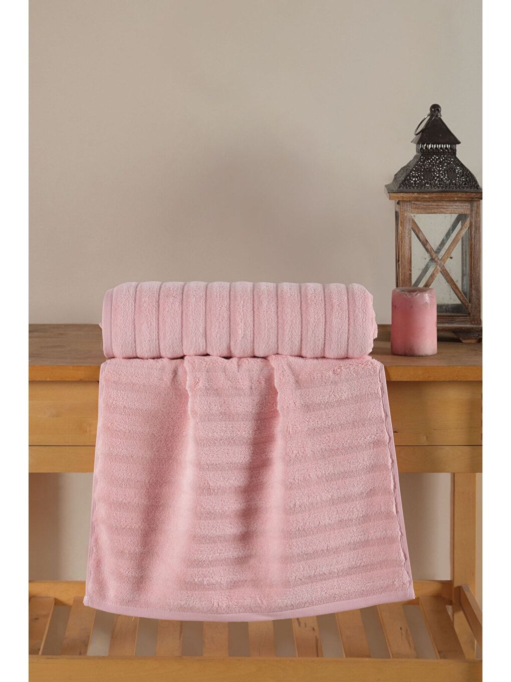 Pembe Wave Serisi Premium Micro Pamuk El Havlusu 50x90 cm