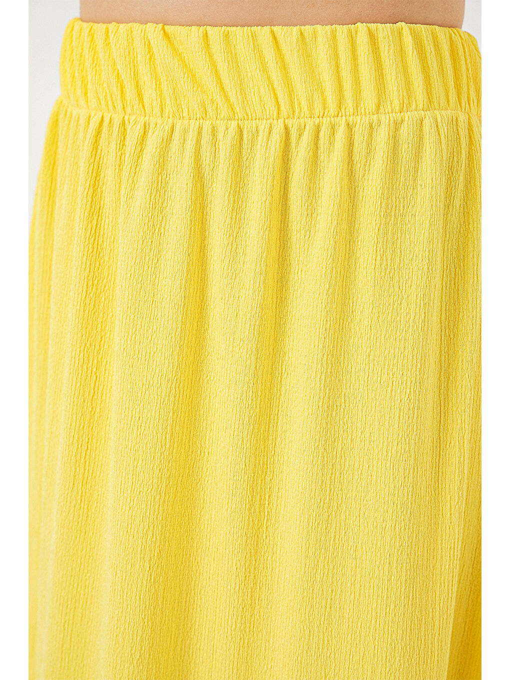 1886 Uzun Örme Etek - Sarı-5