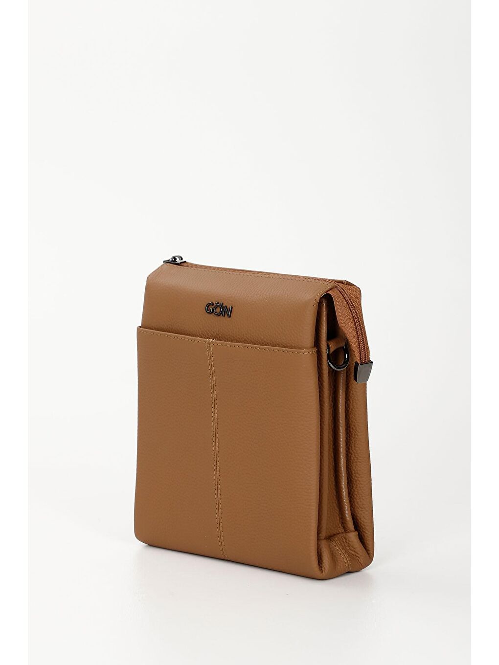 Kahverengi TABA  Hakiki Deri Orta Boy Unisex Omuz Çantası Q3674-2