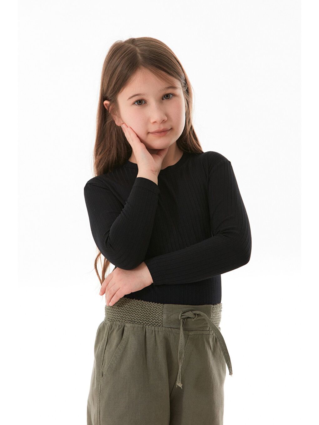 Siyah Fitilli Kız Çocuk Body-4