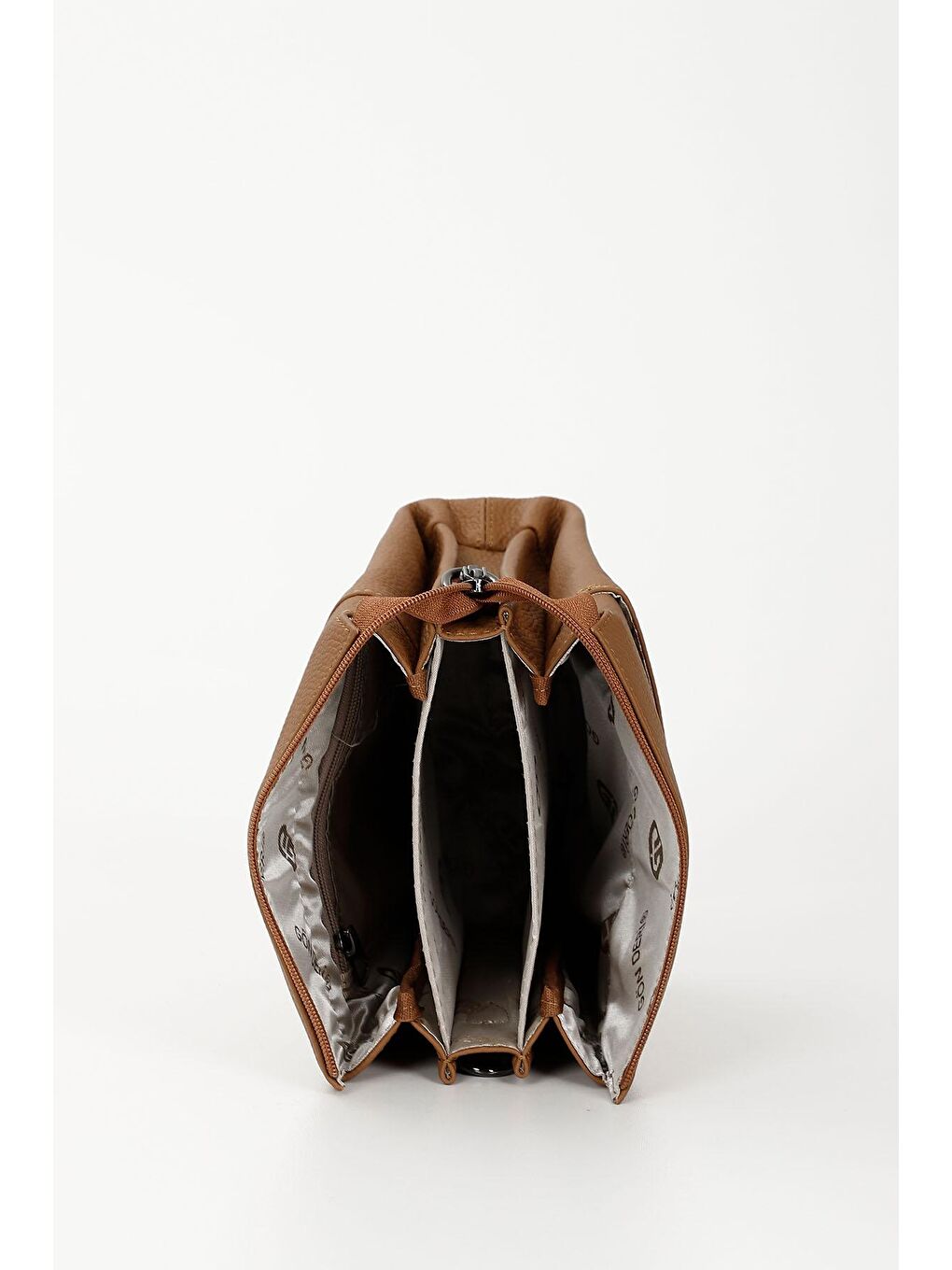 Kahverengi TABA  Hakiki Deri Orta Boy Unisex Omuz Çantası Q3674-4