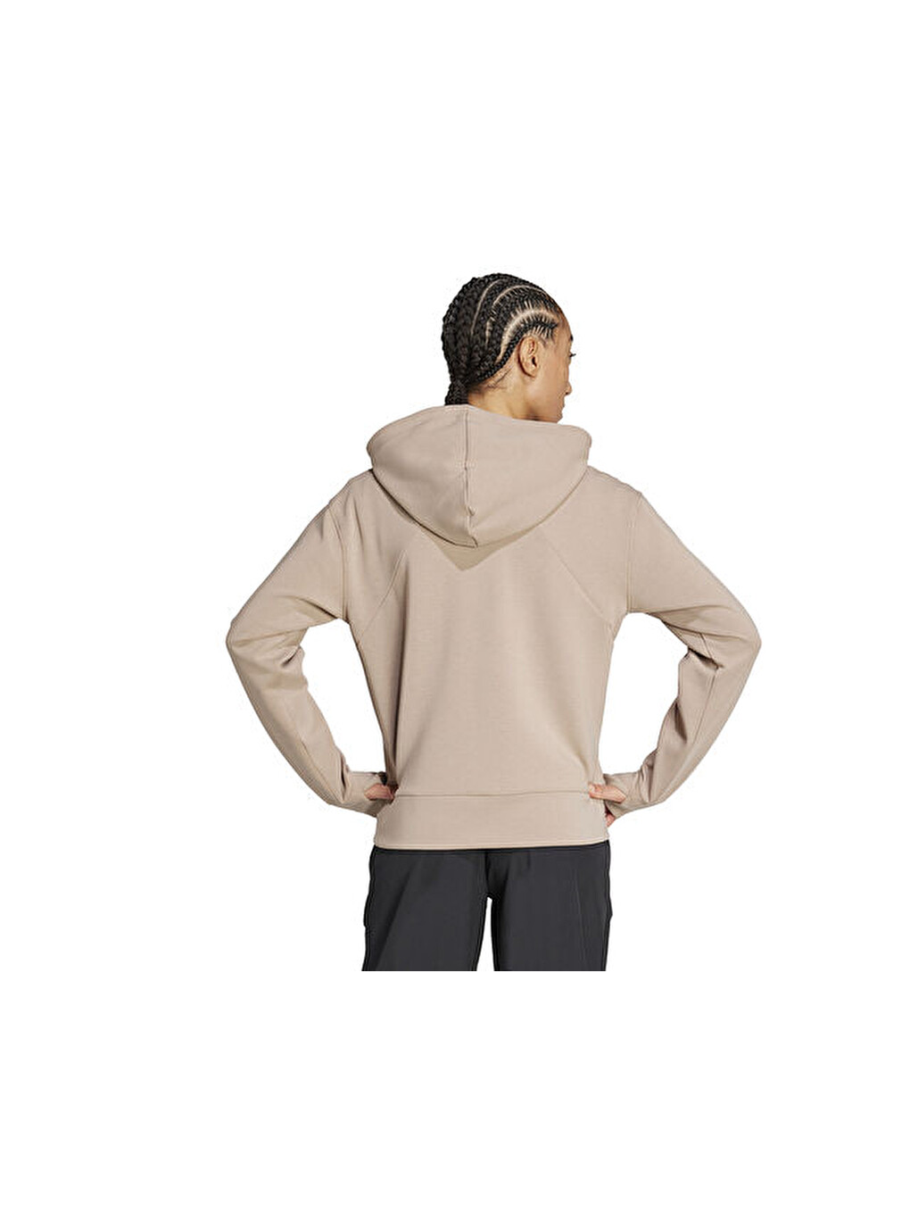 Ekru D4t Fz Hoodie Kadın Günlük Ceket Jx7311 Krem-1