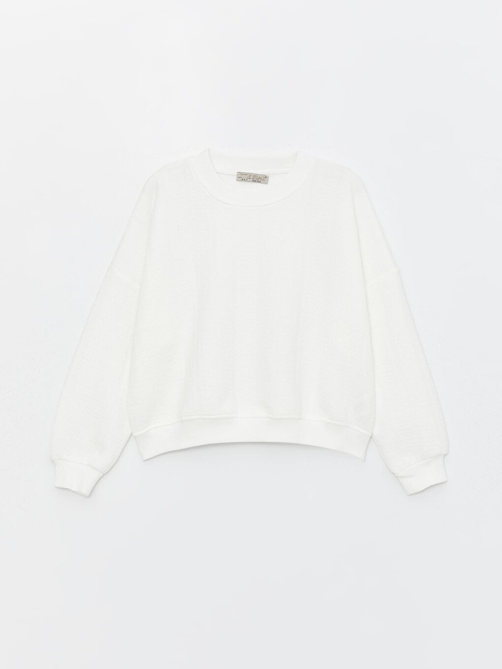 Ekru Kız Çocuk Beli Lastikli Basic Kapitone SweatShirt