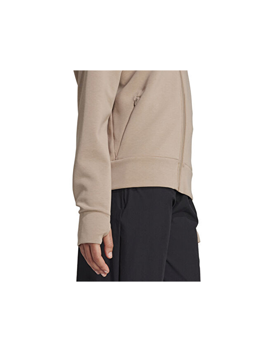 Ekru D4t Fz Hoodie Kadın Günlük Ceket Jx7311 Krem-4
