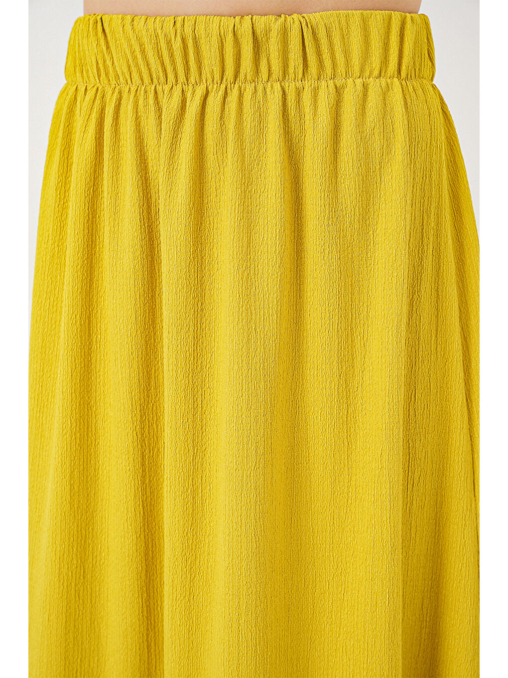 Sarı 1886 Uzun Örme Etek - Hardal-5