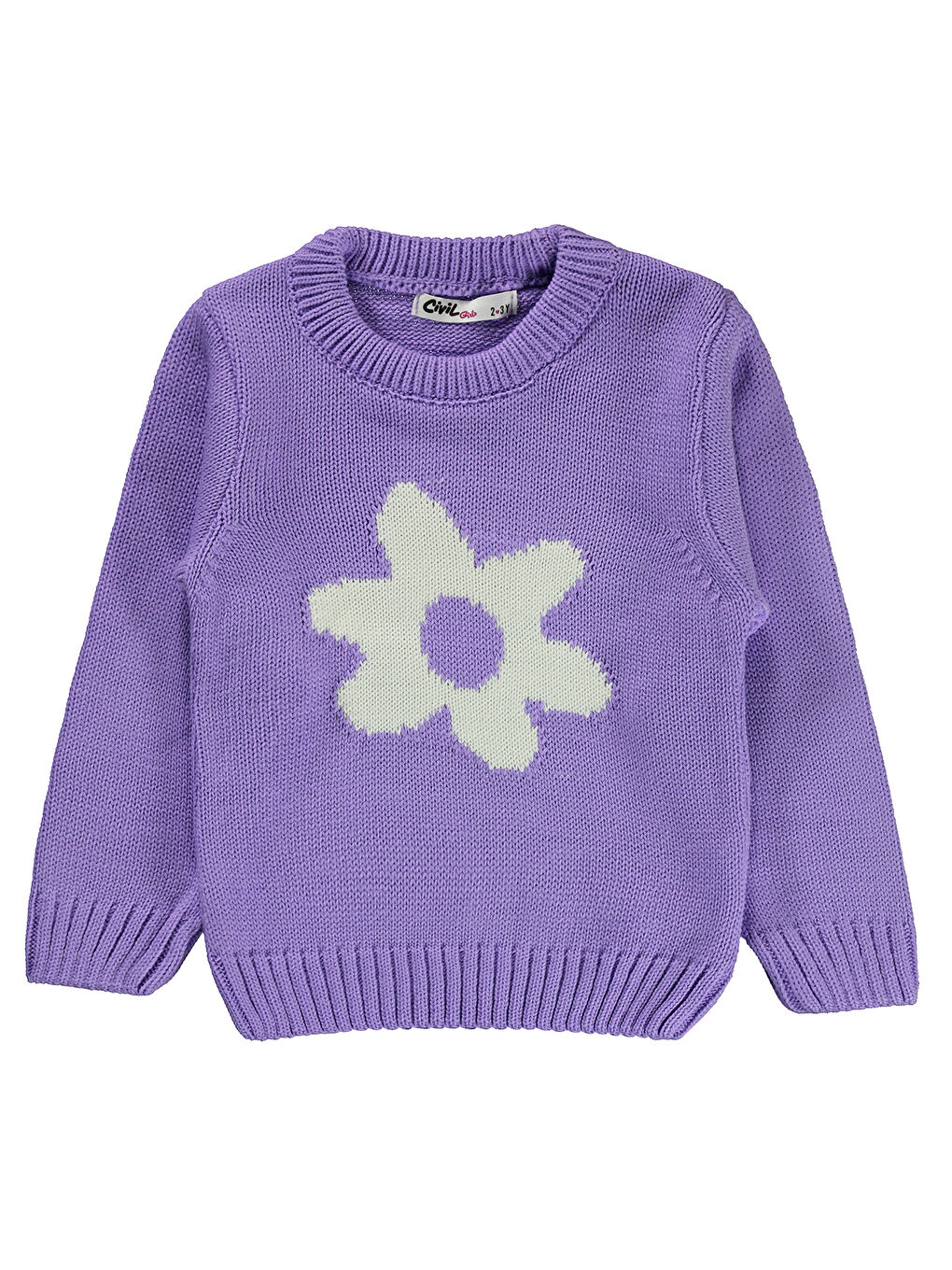 Lila Girls Kız Çocuk Triko Kazak 2-5 Yaş Meta Leylak