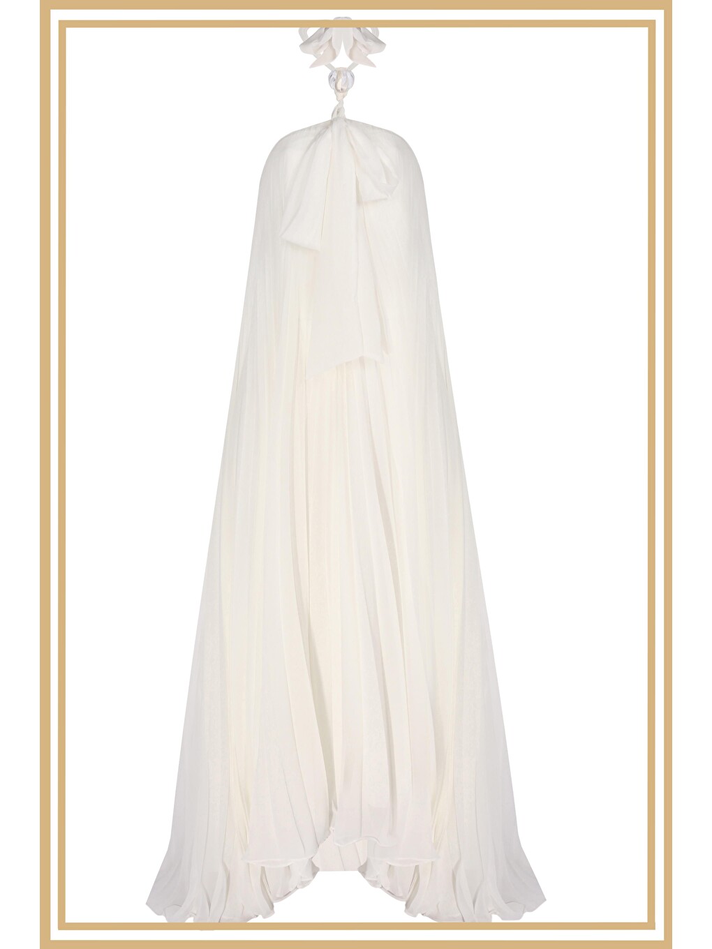 Limited Edition | Mykonos Beyaz Uzun Elbise-4