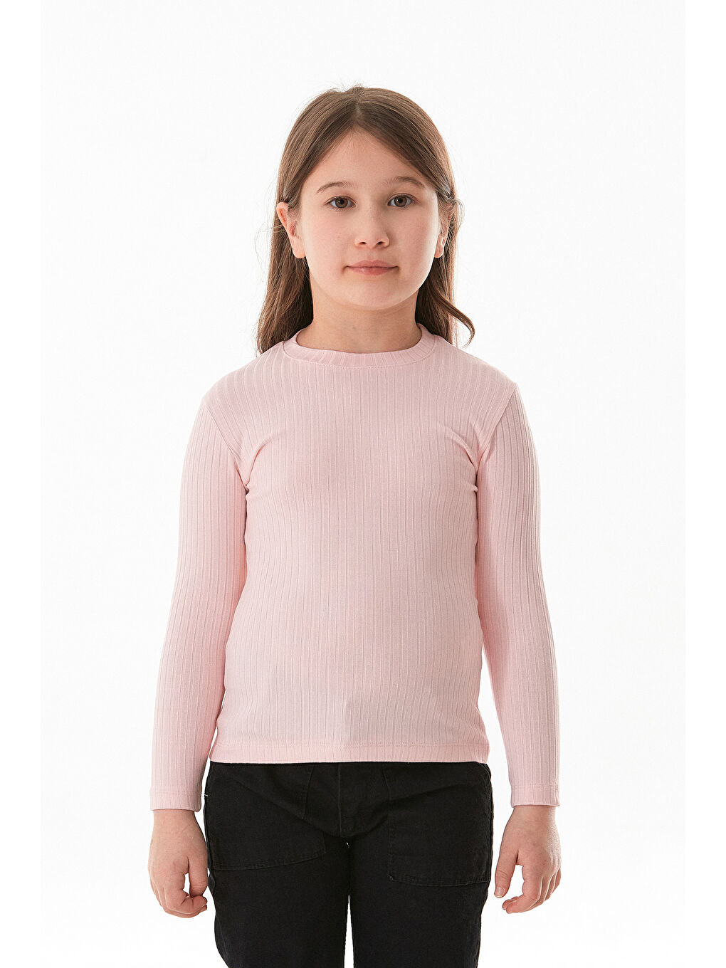 Pembe Fitilli Kız Çocuk Body-1