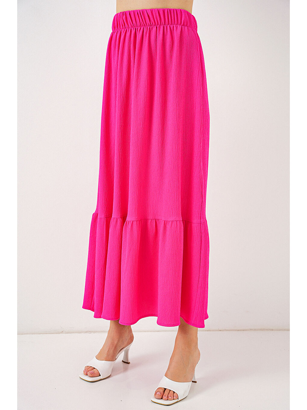 1886 Uzun Örme Etek - A.Fuşya-1