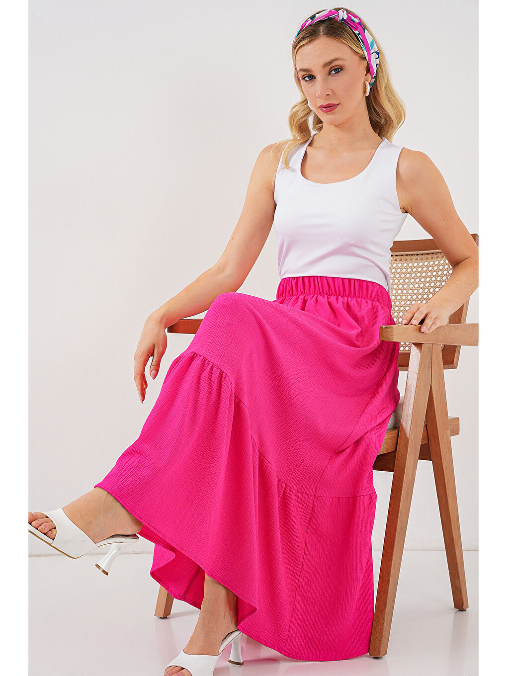 1886 Uzun Örme Etek - A.Fuşya-2