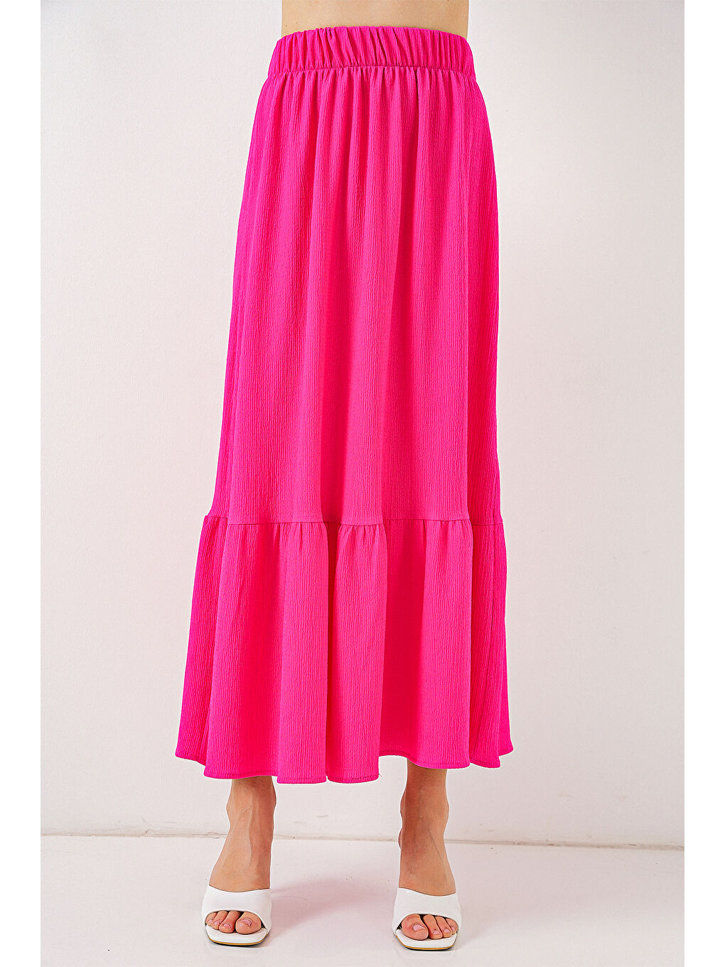 1886 Uzun Örme Etek - A.Fuşya-3