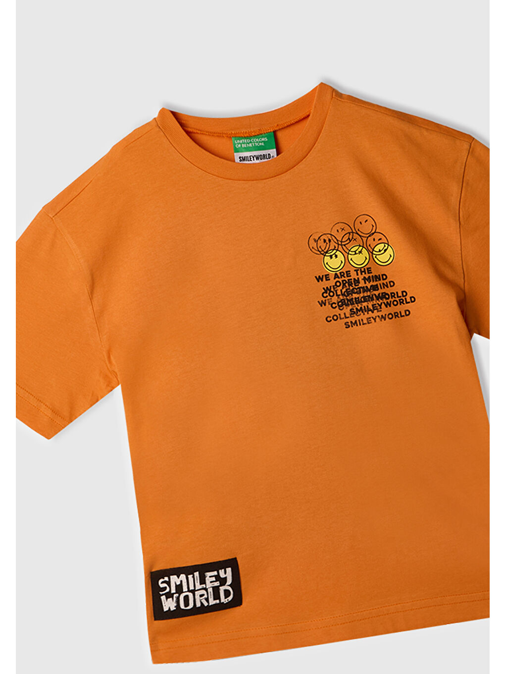 Erkek Çocuk Turuncu Smiley World Baskılı Logo Etiketli T-Shirt-1