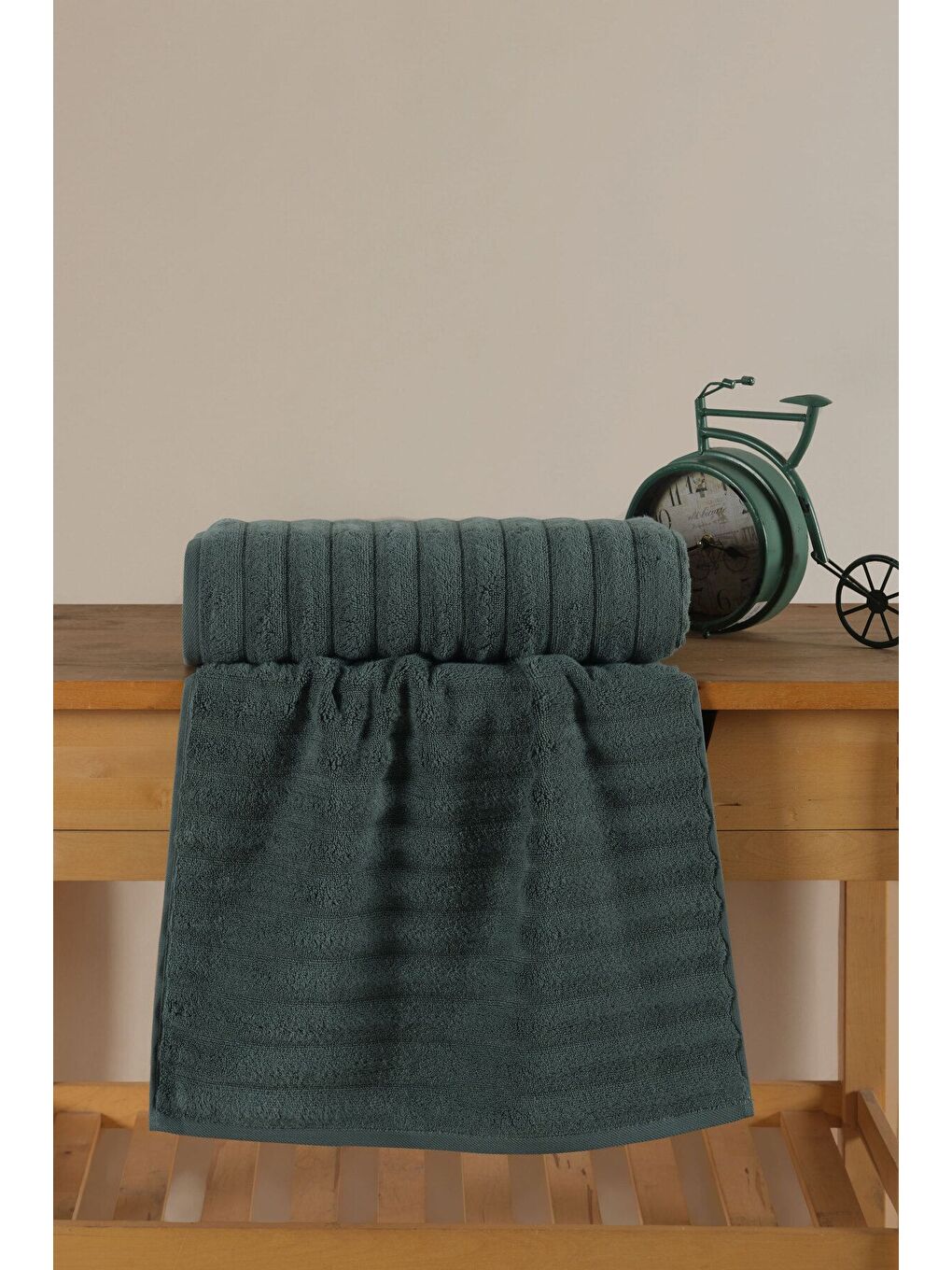 Yeşil Wave Serisi Premium Micro Pamuk Banyo Havlusu 80x150 cm