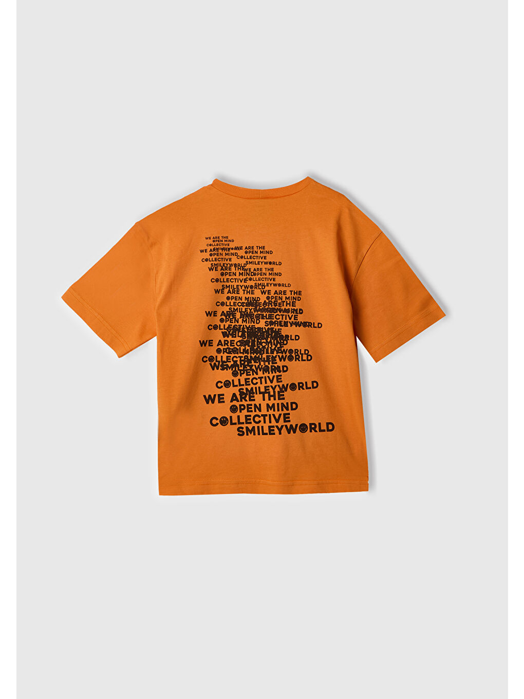 Erkek Çocuk Turuncu Smiley World Baskılı Logo Etiketli T-Shirt-2