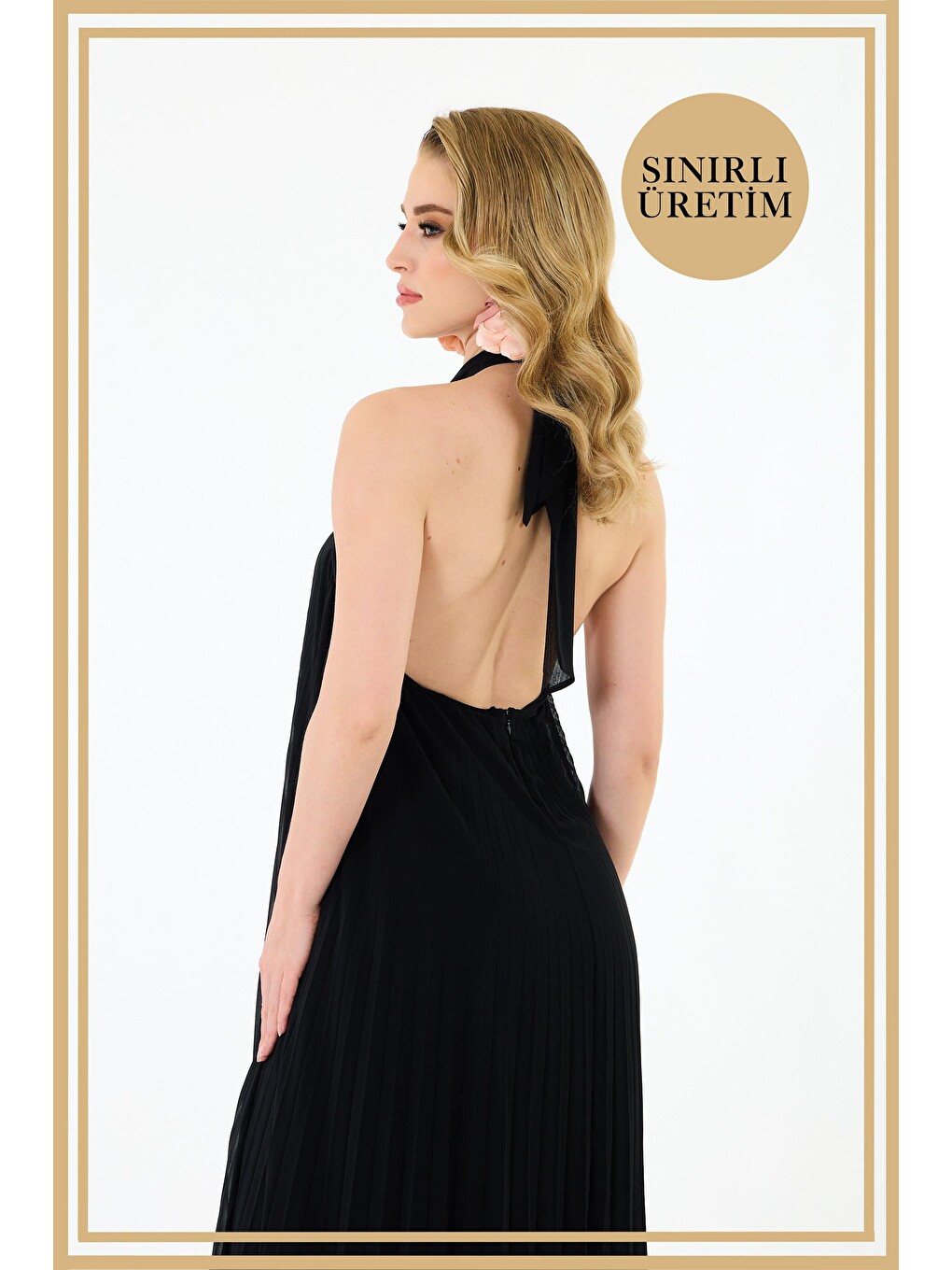Limited Edition | Mykonos Siyah Uzun Elbise-3