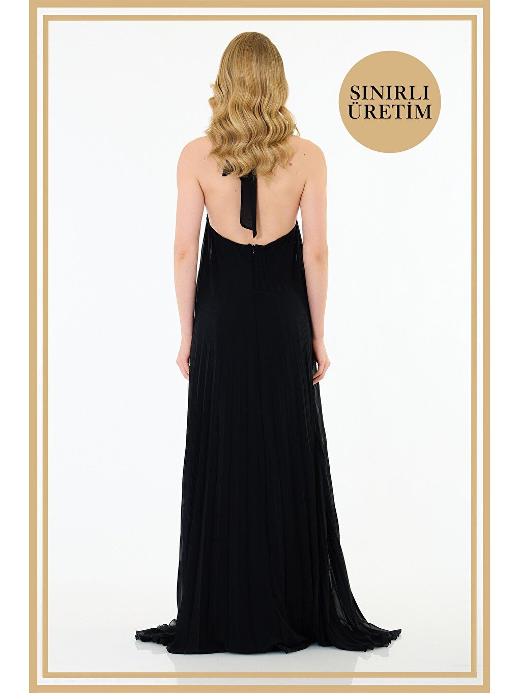 Limited Edition | Mykonos Siyah Uzun Elbise-4