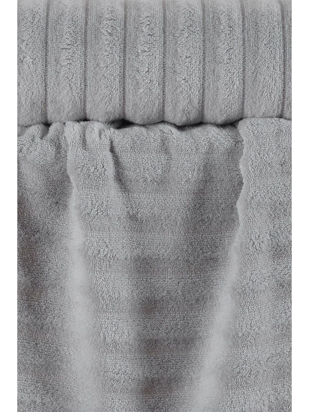 Gri Wave Serisi Premium Micro Pamuk Banyo Havlusu 80x150 cm-1