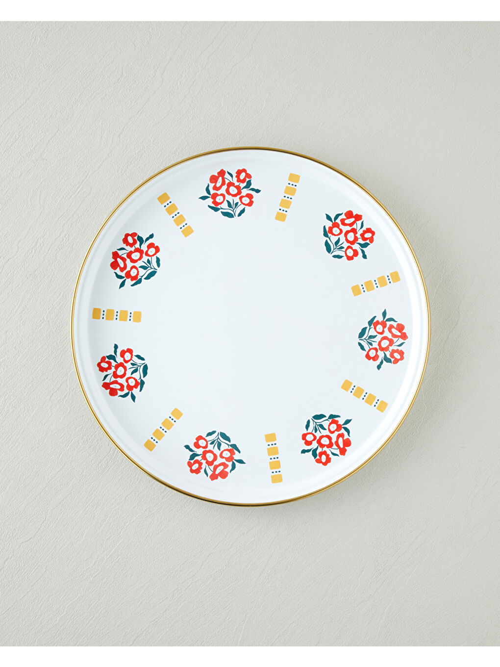 Yeşil Bright Parade Emaye Tepsi 31 cm Renkli