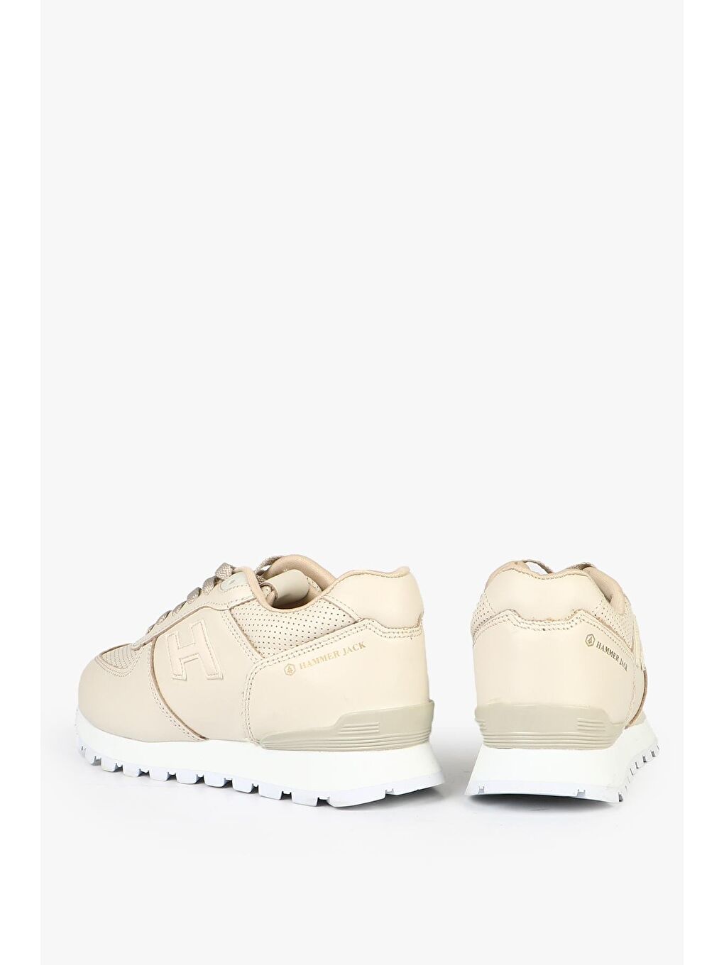 Peru Hakiki Deri Bej Kadın Spor Ayakkabı-3