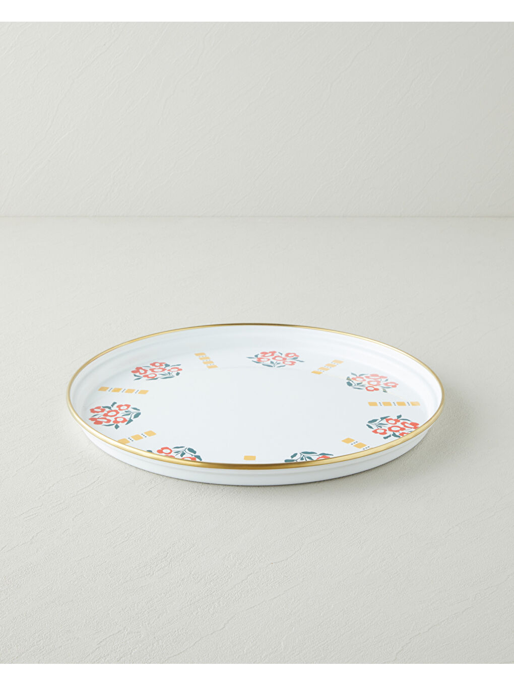 Yeşil Bright Parade Emaye Tepsi 31 cm Renkli-1