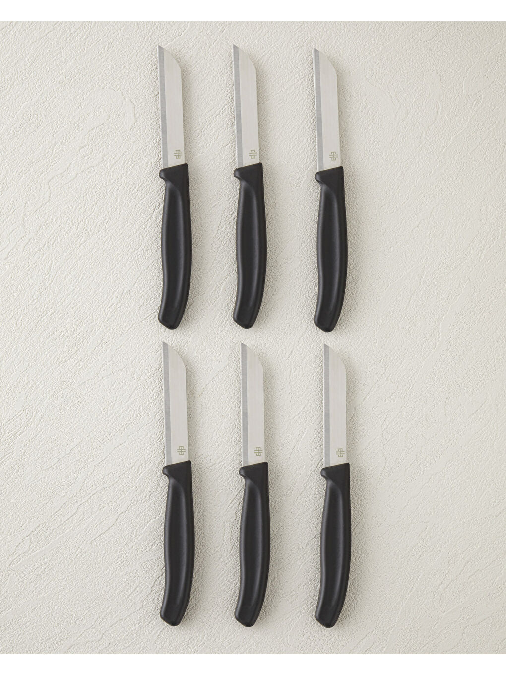 Silent Slash Paslanmaz Çelik 6'lı Bıçak 9 cm Siyah