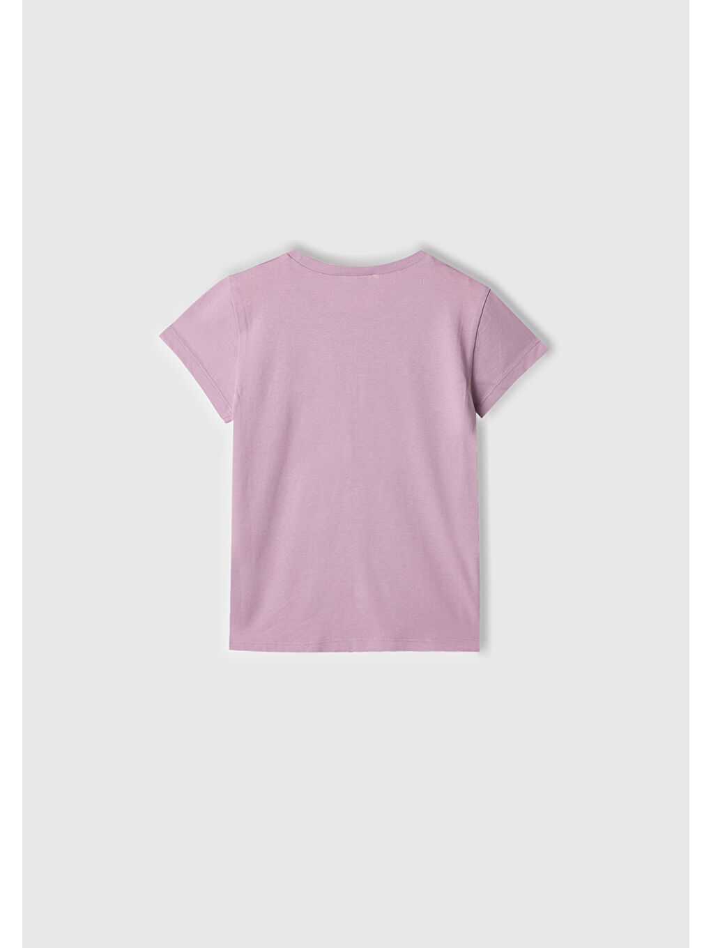 Kız Çocuk Lila Nakışlı ve Baskılı T-Shirt-2