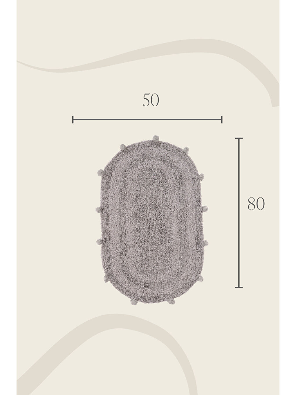 | Eris Tekli Banyo Paspası 50x80 Gri-4