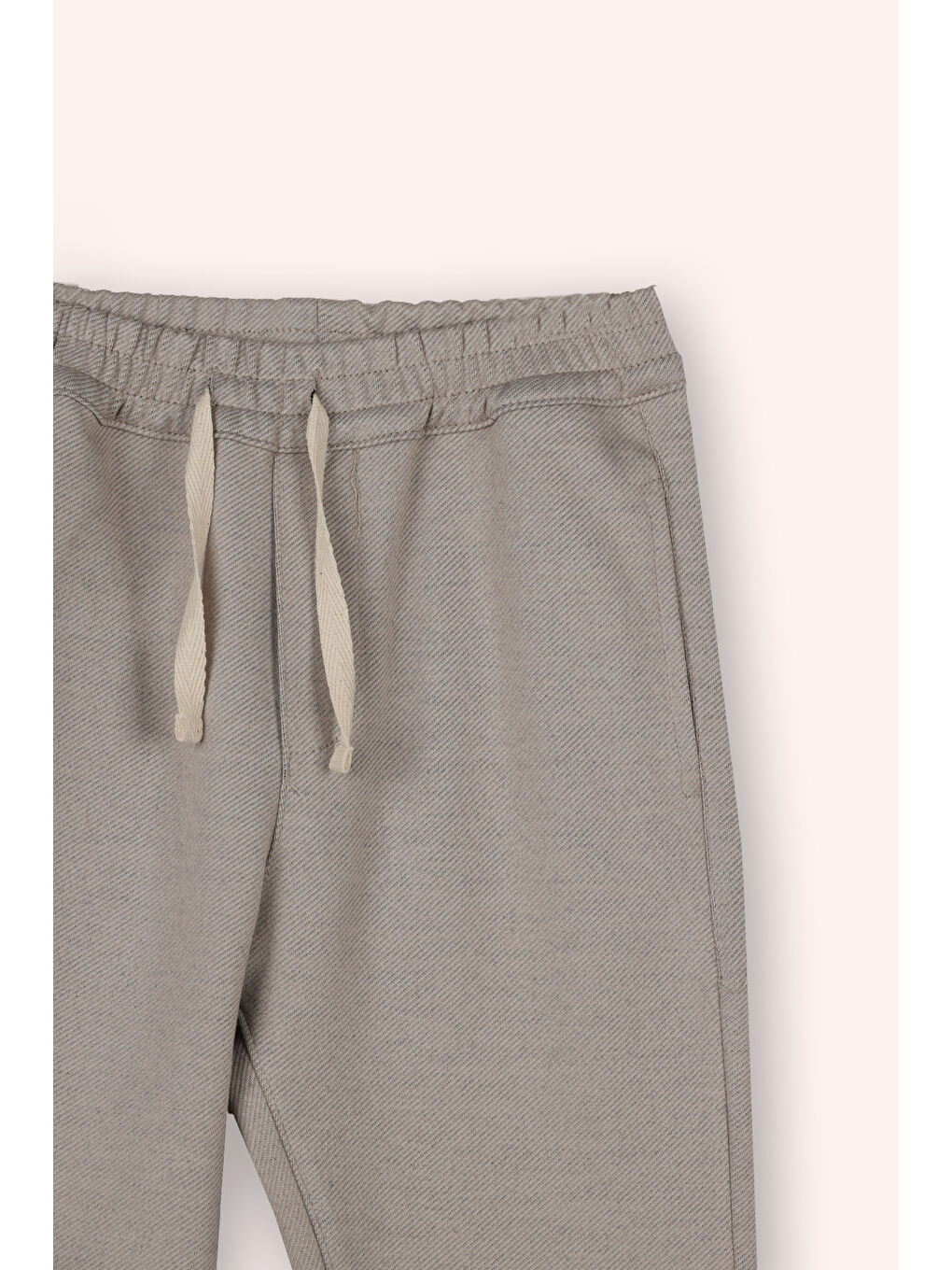 Bej Erkek Çocuk Cepli Örme Pantolon Taş-1