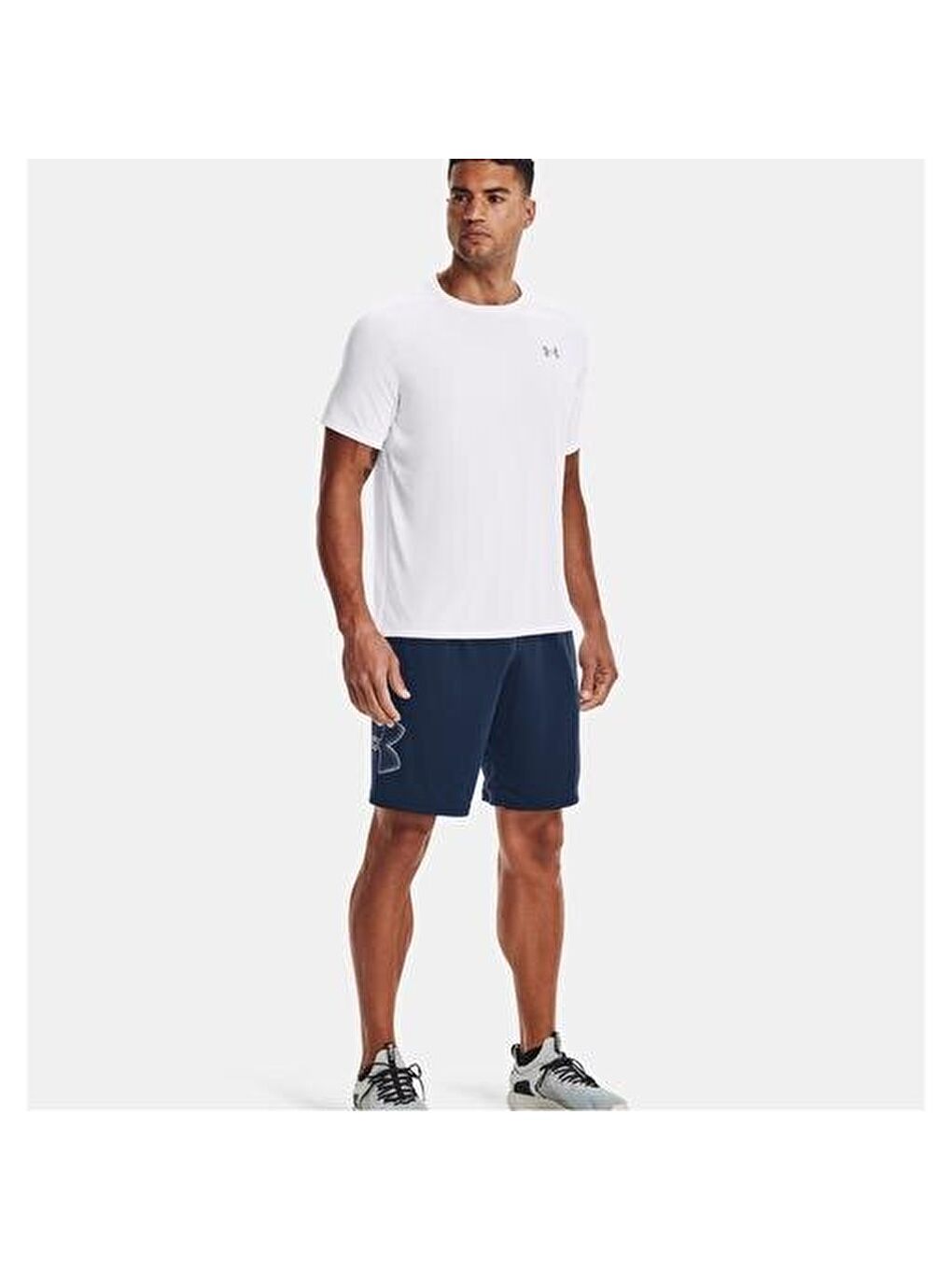 Tech 2.0 Erkek Beyaz Yuvarlak Yaka Tişört-1