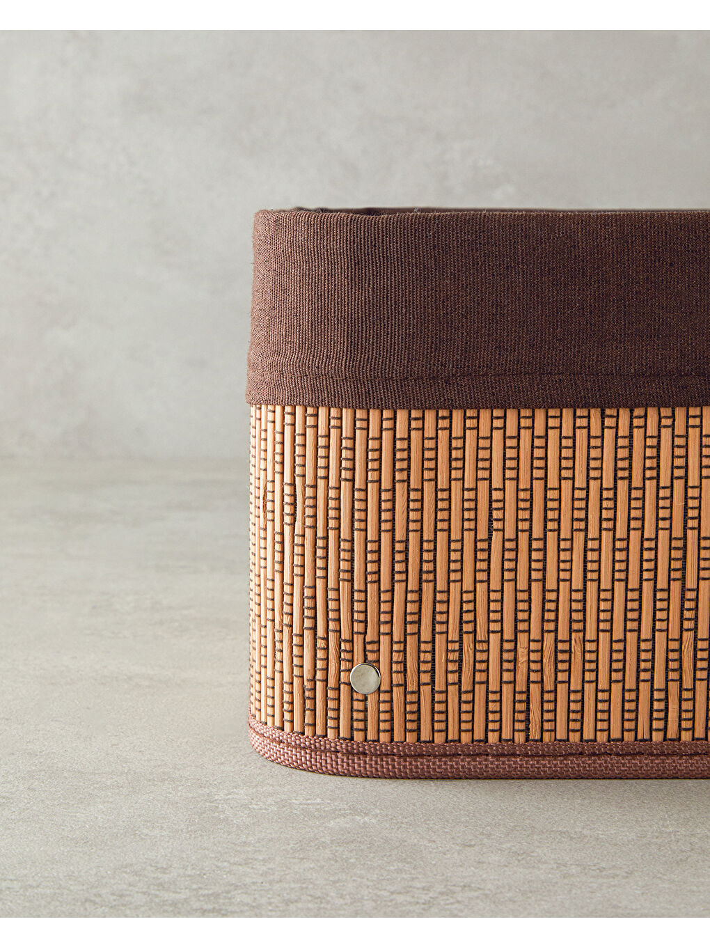 Kahverengi Gina Bambu Sepet Koyu Kahve-2