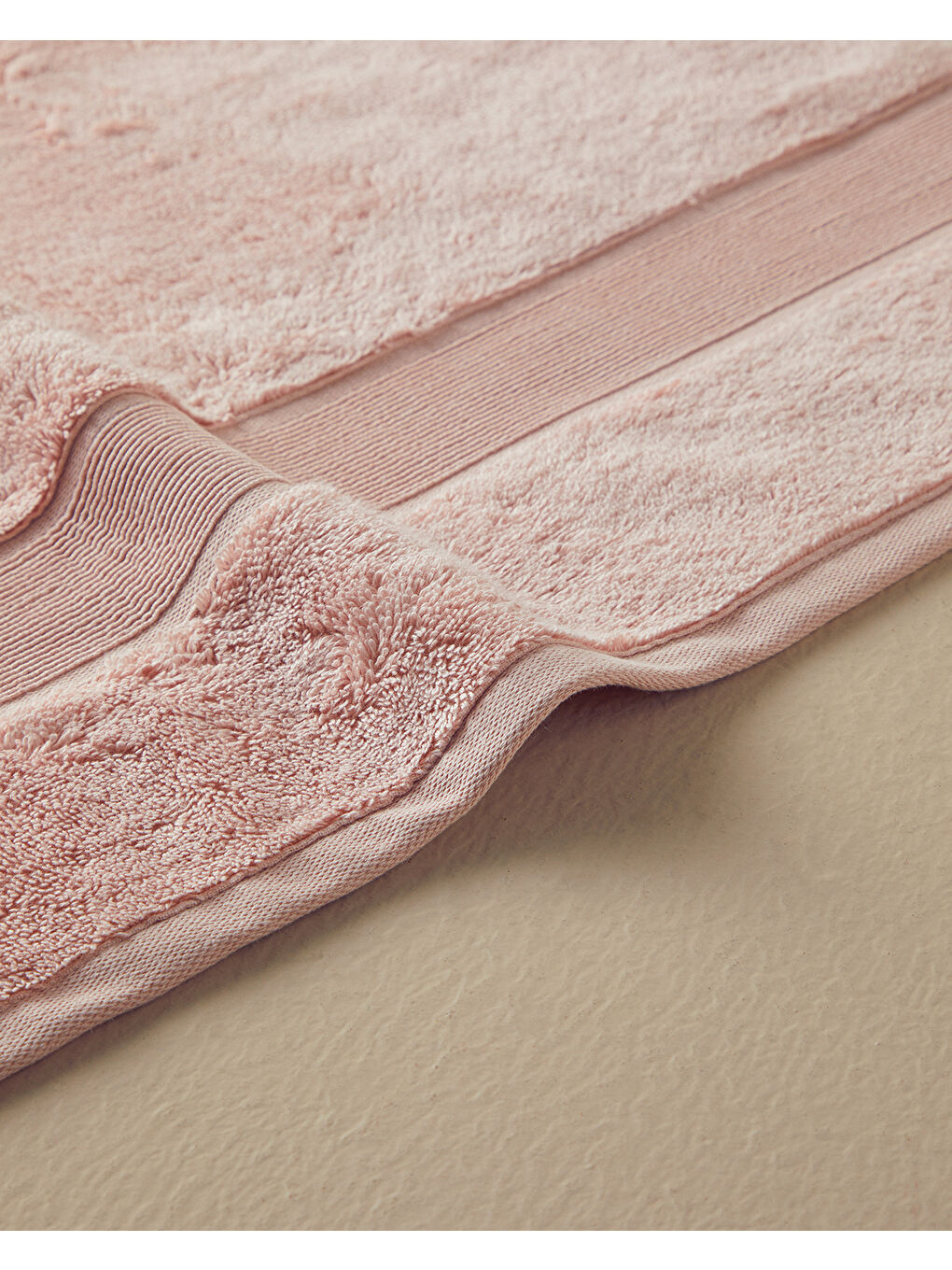 Poffy Soft-Premium Pamuklu Banyo Havlusu Pembe-2