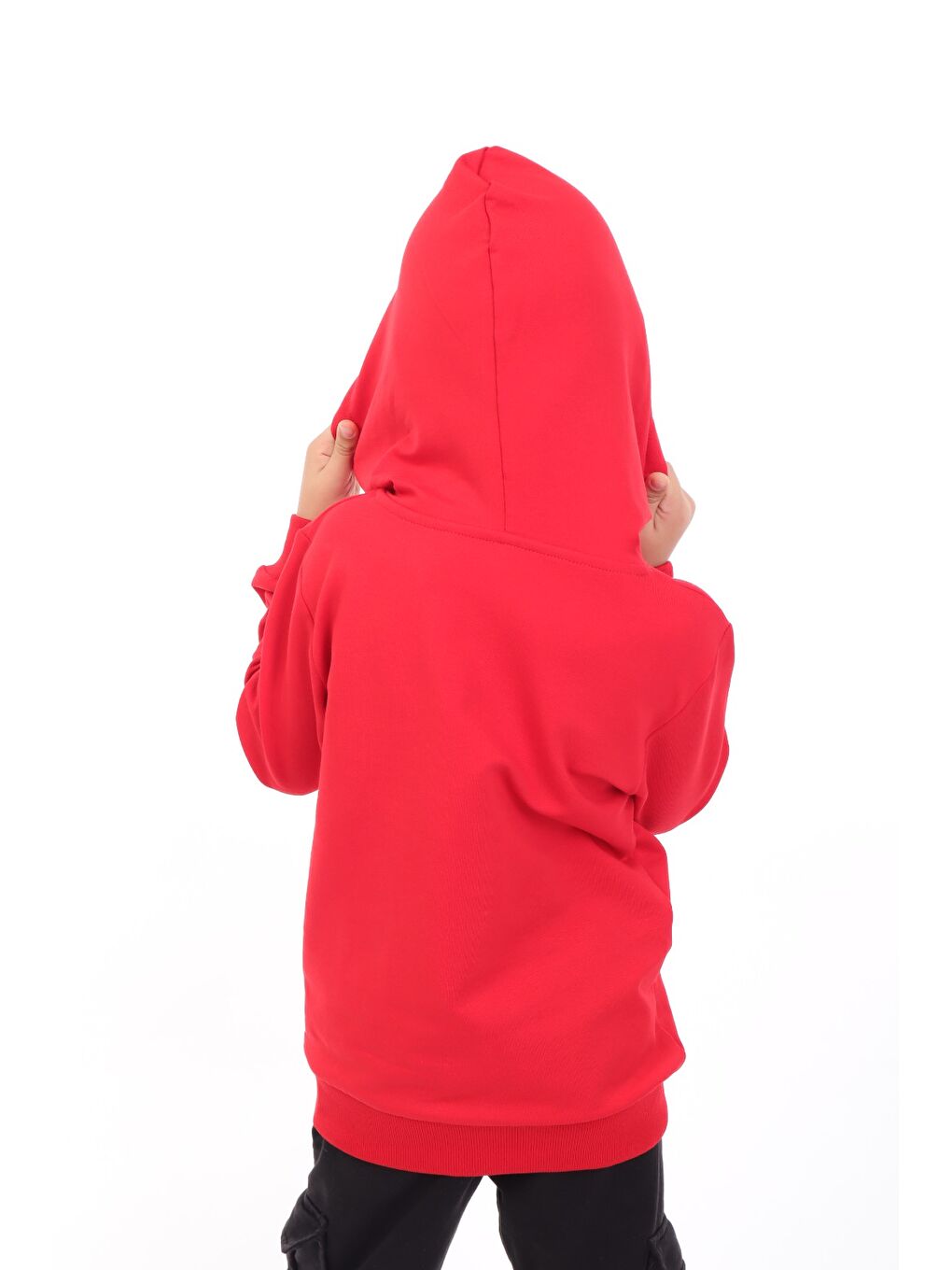 Kırmızı Erkek Çocuk Baskılı Sweatshirt-1