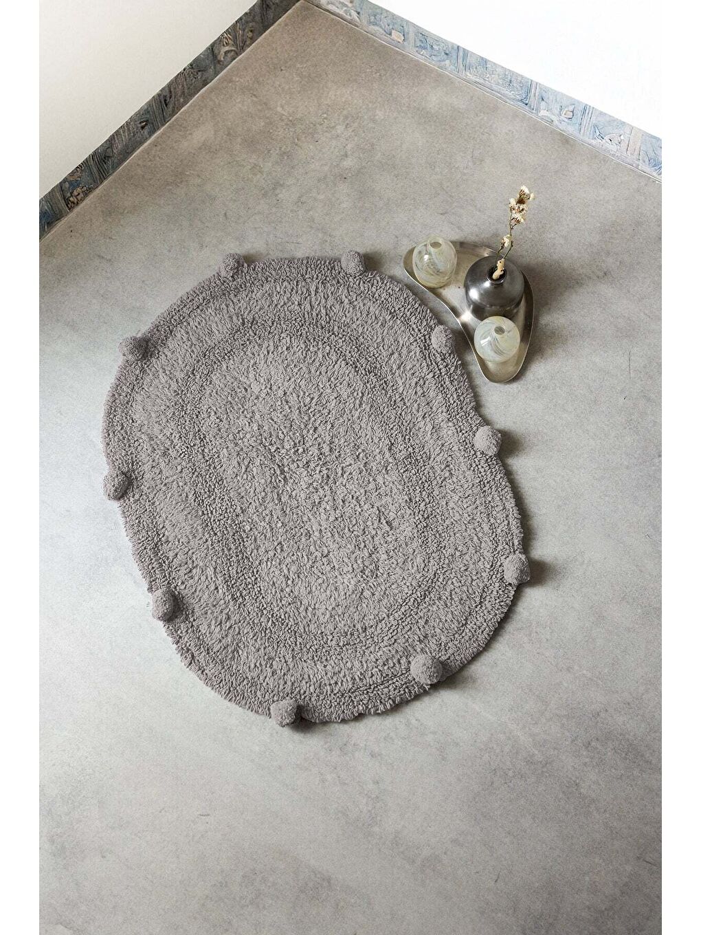 | Eris Tekli Banyo Paspası 45x60 Gri