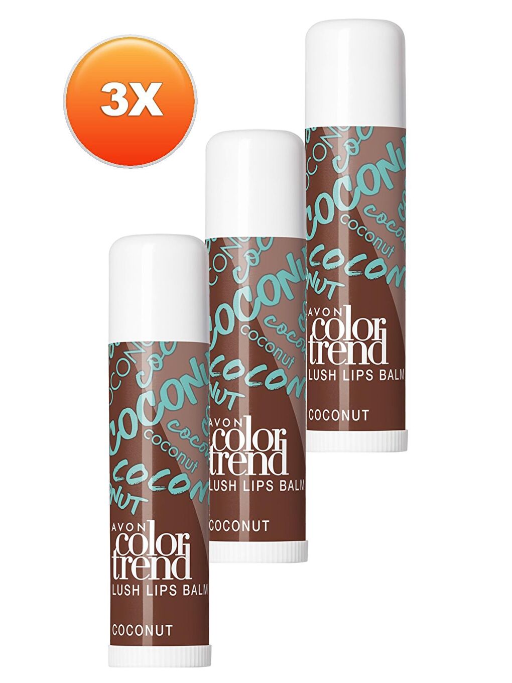 AVON Renksiz Color Trend Lush Dudak Balmı Coconut Üçlü Set - 1